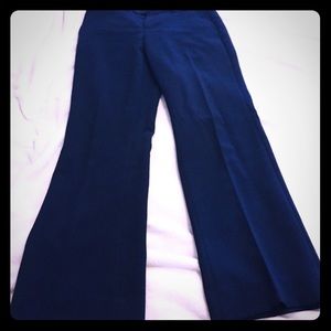 Navy blue work trousers. Wide leg navy pants.